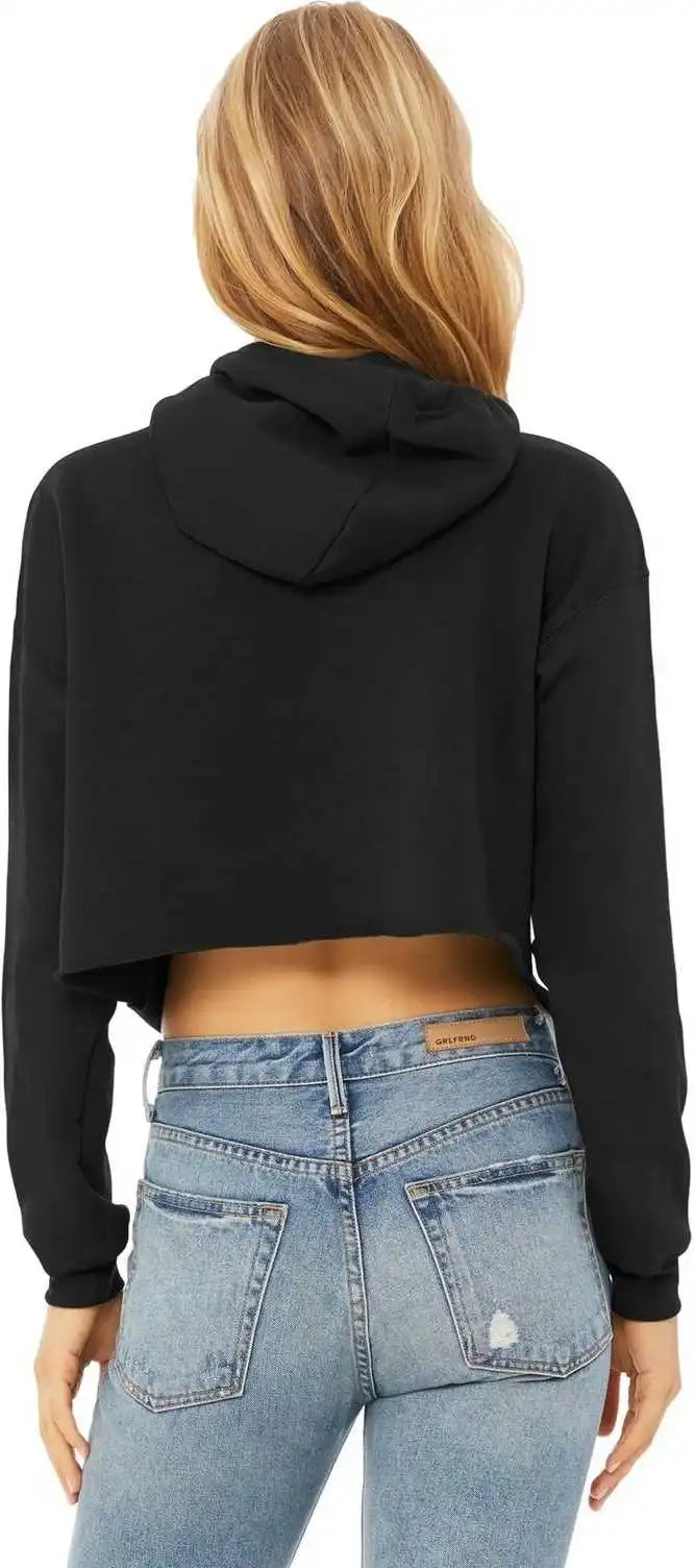 Bella + Canvas 7502 Women’s Sponge Fleece Cropped Hoodie Black