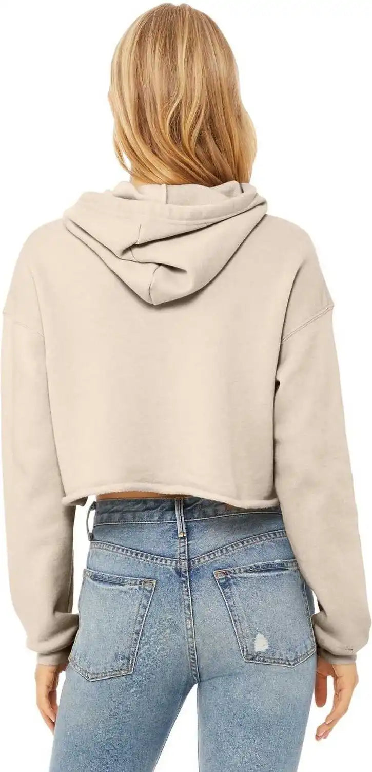 Bella + Canvas 7502 Women’s Sponge Fleece Cropped Hoodie Heather Dust