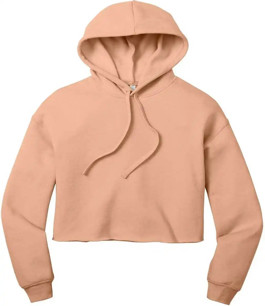 Bella + Canvas 7502 Women’s Sponge Fleece Cropped Hoodie Peach