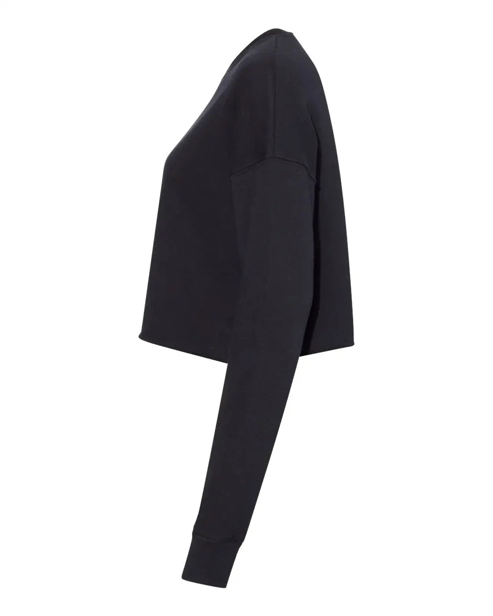 Bella + Canvas 7503 Women’s Crop Crew Fleece - Black
