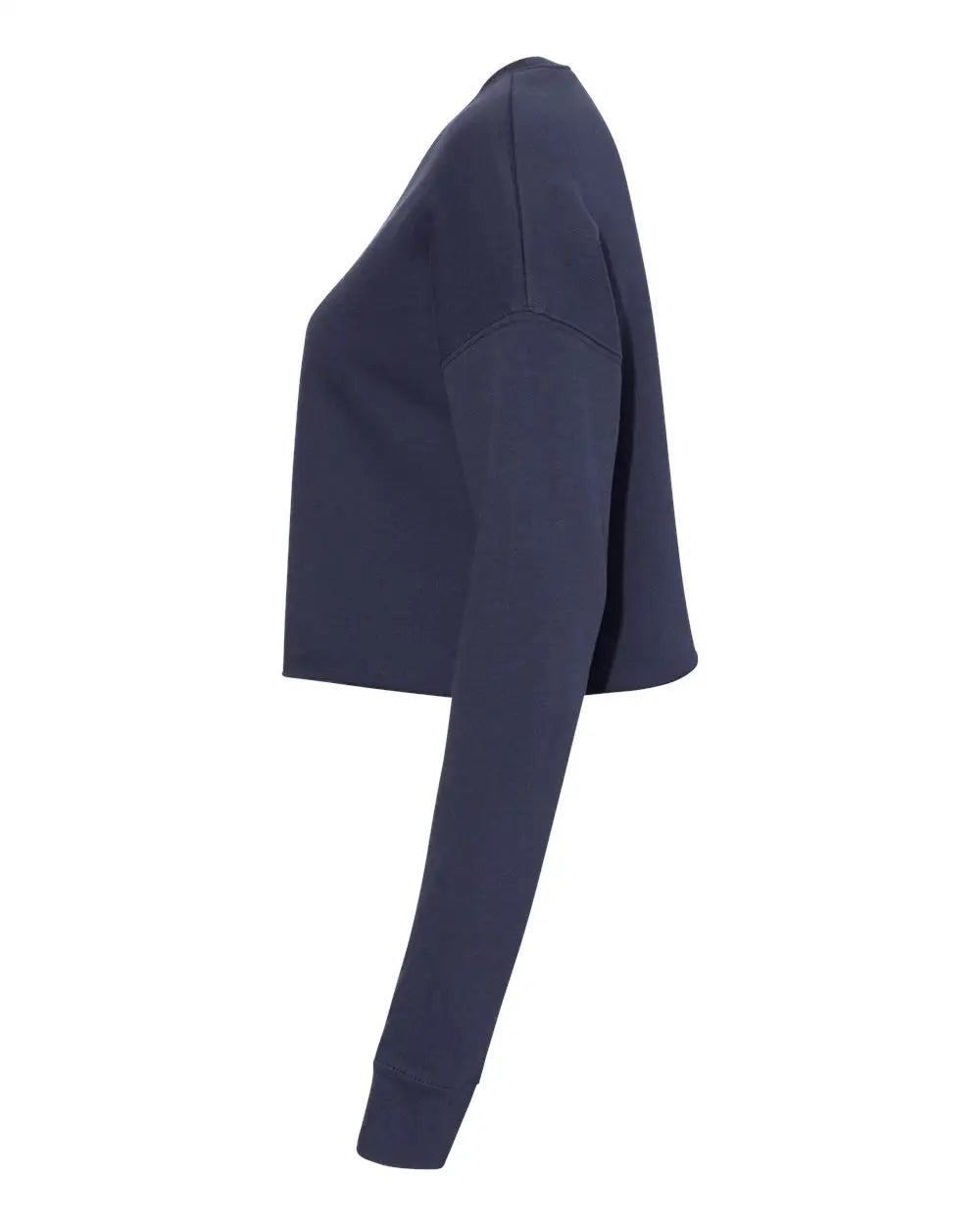 Bella + Canvas 7503 Women’s Crop Crew Fleece - Navy