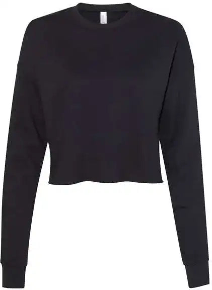Bella + Canvas 7503 Women’s Cropped Crew Fleece Black