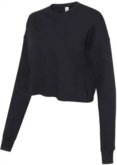 Bella + Canvas 7503 Women’s Cropped Crew Fleece Black