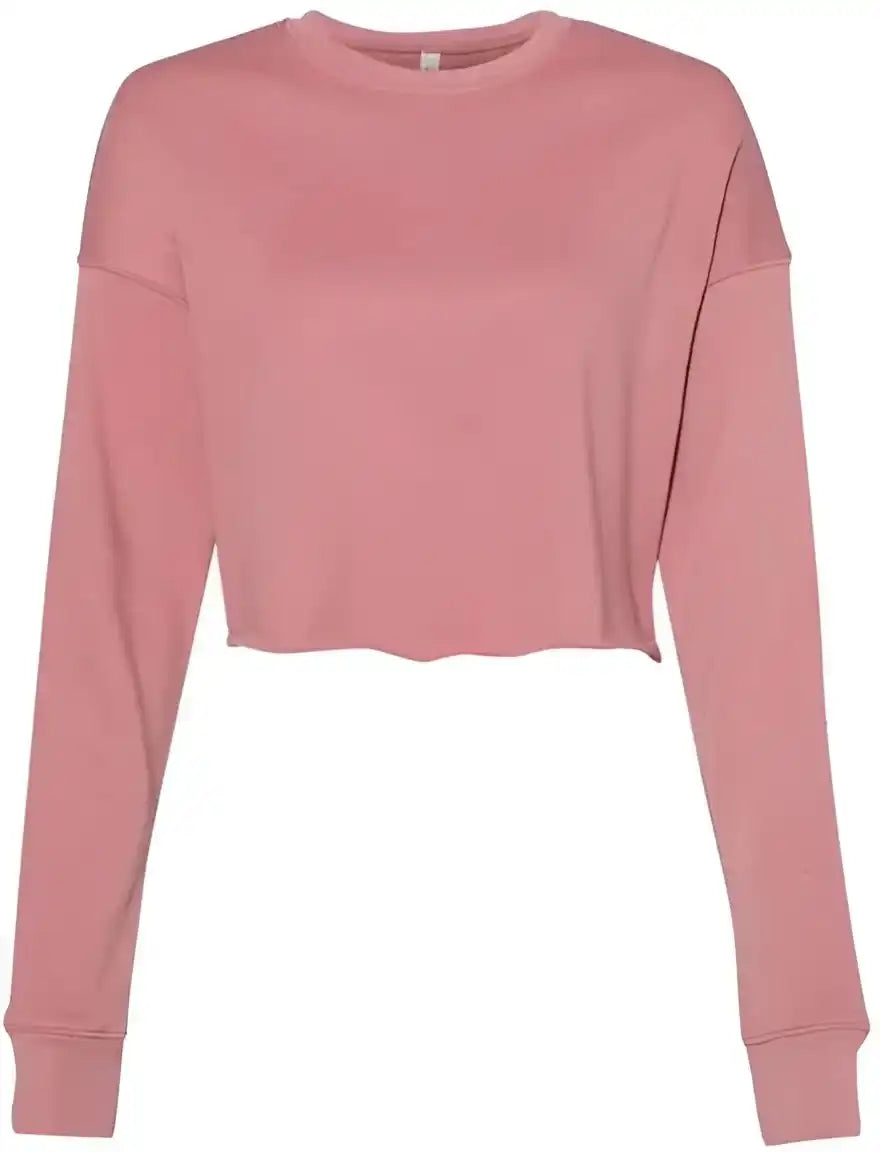 Bella + Canvas 7503 Women’s Cropped Crew Fleece - Mauve