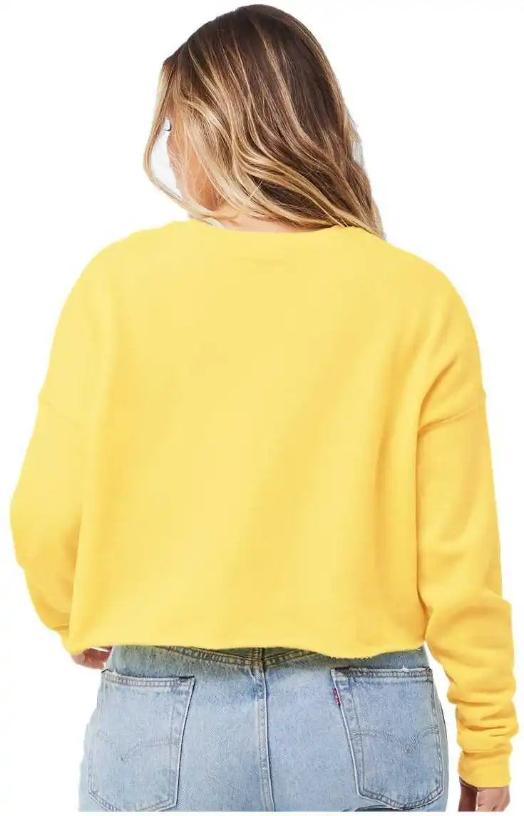 Bella + Canvas 7503 Women’s Cropped Crew Fleece - Yellow