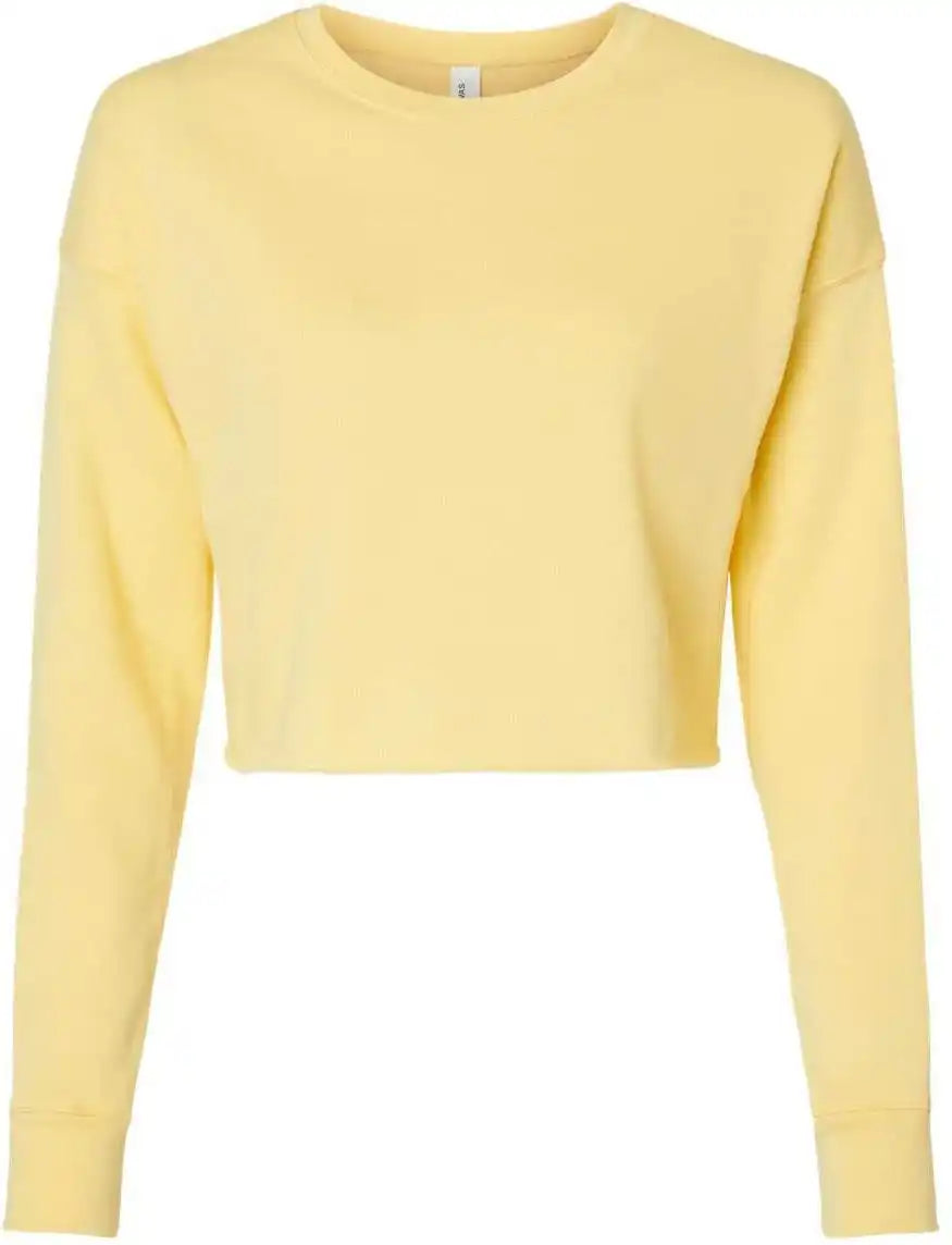 Bella + Canvas 7503 Women’s Cropped Crew Fleece - Yellow