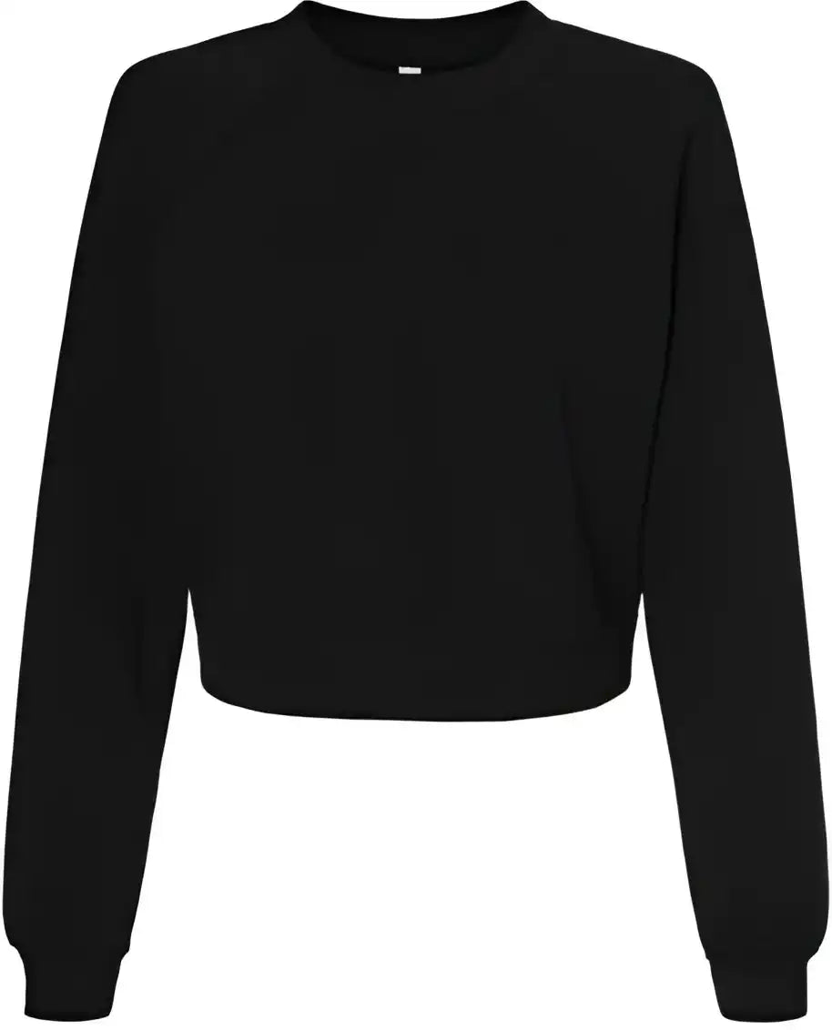 Bella + Canvas 7505 Women’s Raglan Pullover Fleece Black