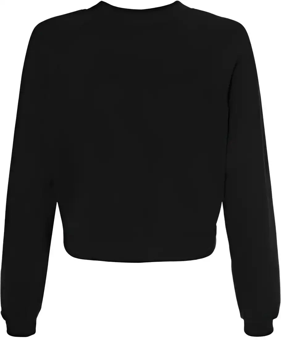 Bella + Canvas 7505 Women’s Raglan Pullover Fleece Black