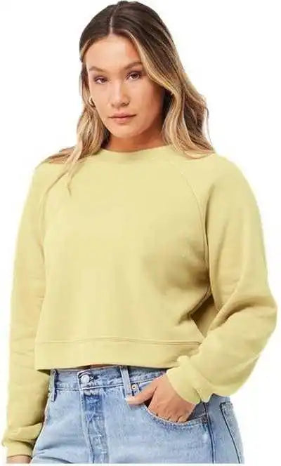 Bella + Canvas 7505 Women’s Raglan Pullover Fleece - French Vanilla