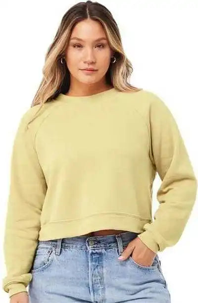 Bella + Canvas 7505 Women’s Raglan Pullover Fleece - French Vanilla