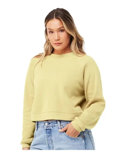 Bella + Canvas 7505 Women’s Raglan Pullover Fleece - French Vanilla