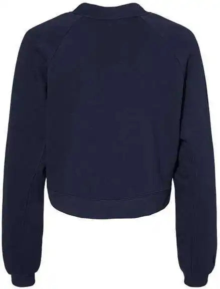 Bella + Canvas 7505 Women’s Raglan Pullover Fleece Navy