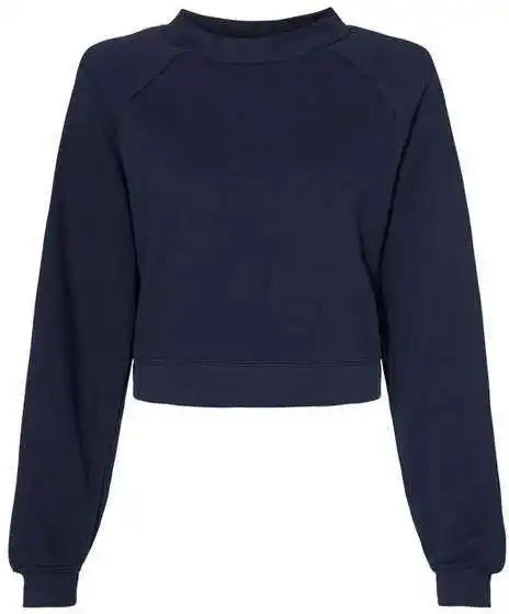 Bella + Canvas 7505 Women’s Raglan Pullover Fleece - Navy