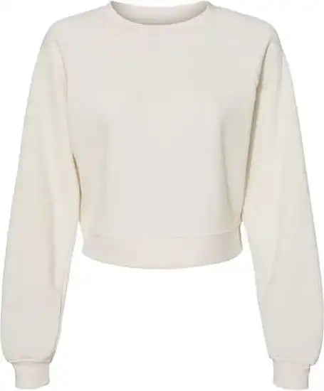 Bella + Canvas 7505 Women’s Raglan Pullover Fleece Vintage White