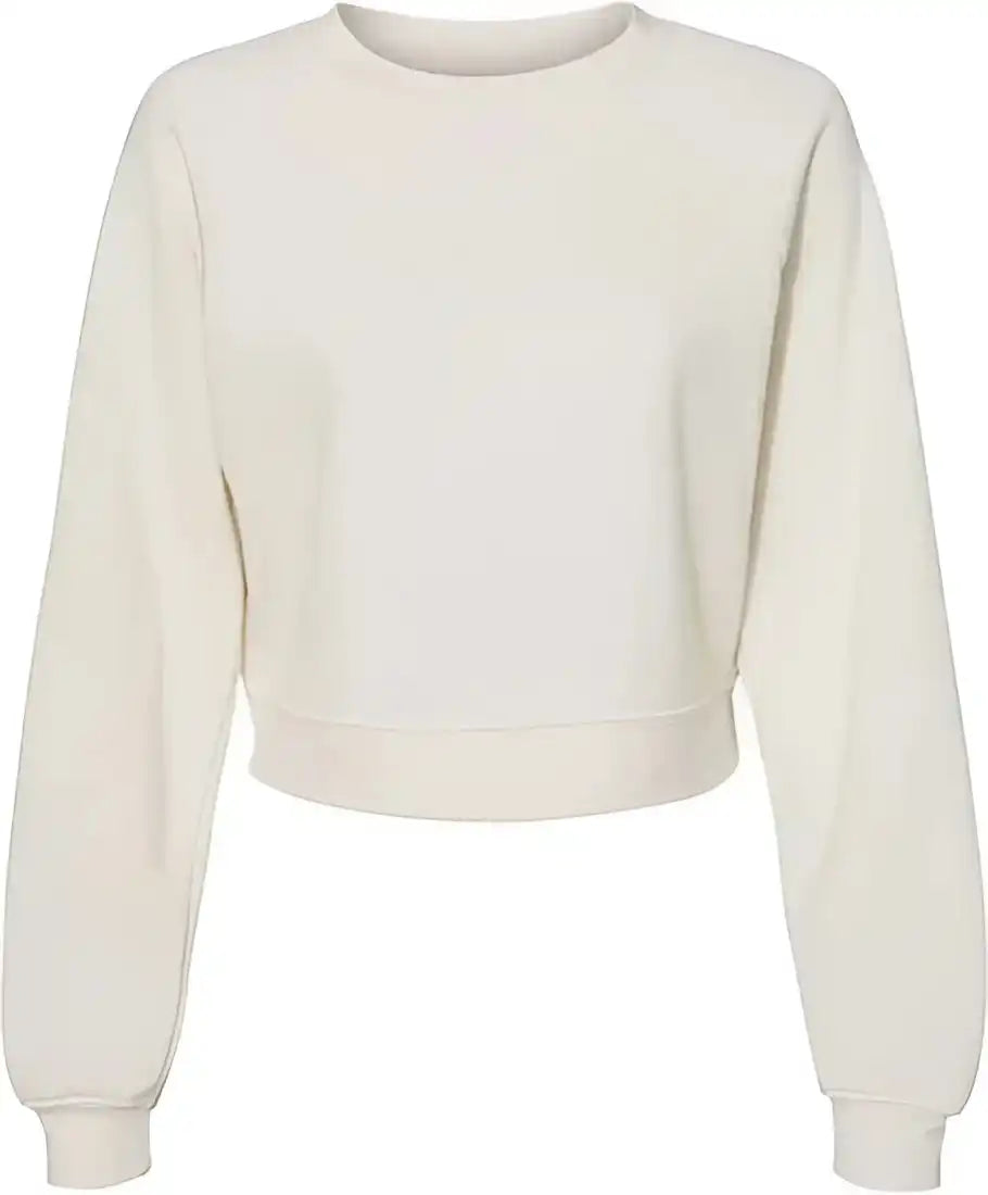 Bella + Canvas 7505 Women’s Raglan Pullover Fleece Vintage White
