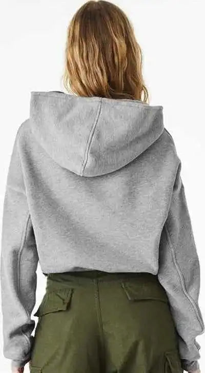 Bella + Canvas 7506 Fwd Fashion Women’s Sponge Fleece Cinched Bottom Hoodie - Athletic Heather