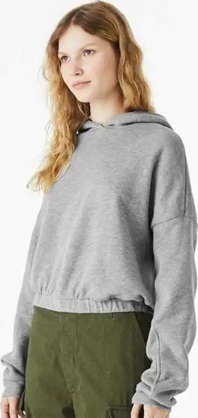 Bella + Canvas 7506 Fwd Fashion Women’s Sponge Fleece Cinched Bottom Hoodie - Athletic Heather