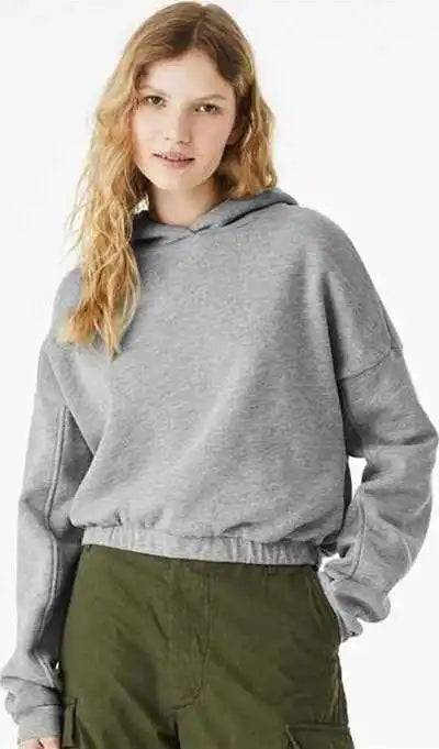 Bella + Canvas 7506 Fwd Fashion Women’s Sponge Fleece Cinched Bottom Hoodie - Athletic Heather