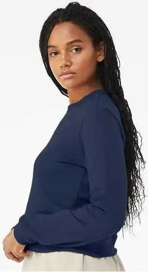Bella + Canvas 7511 Women’s Sponge Fleece Classic Crewneck Pullover Navy