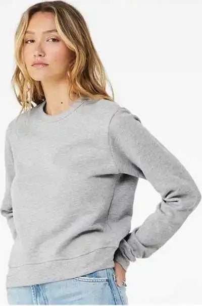 Bella + Canvas 7511 Women’s Sponge Fleece Classic Crewneck Pullover Athletic Heather
