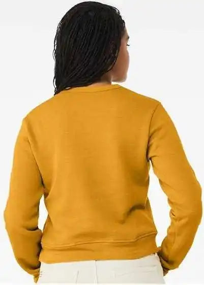 Bella + Canvas 7511 Women’s Sponge Fleece Classic Crewneck Pullover - Heather Mustard