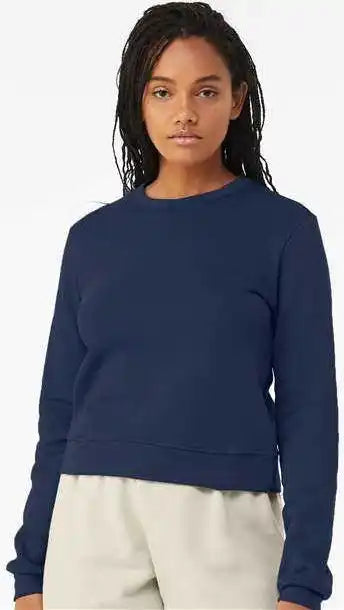 Bella + Canvas 7511 Women’s Sponge Fleece Classic Crewneck Pullover Navy
