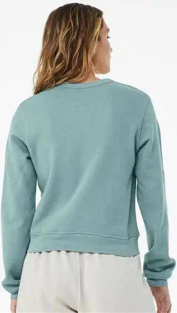 Bella + Canvas 7511 Women’s Sponge Fleece Classic Crewneck Pullover Heather Blue Lagoon