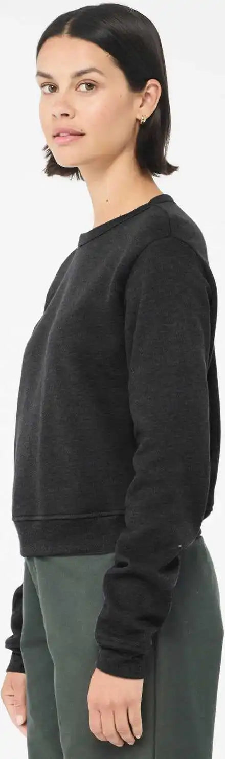 Bella + Canvas 7511 Women’s Sponge Fleece Classic Crewneck Pullover - Dark Gray Heather