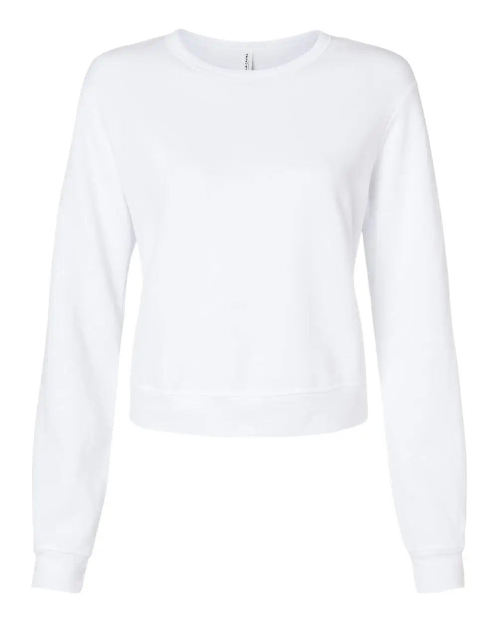 Bella + Canvas 7511 Women’s Sponge Fleece Classic Crewneck Sweatshirt - White - s