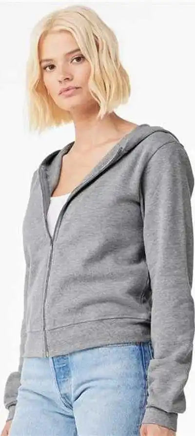Bella + Canvas 7539 Fwd Fashion Women’s Sponge Fleece Full-zip Hoodie - Athletic Heather
