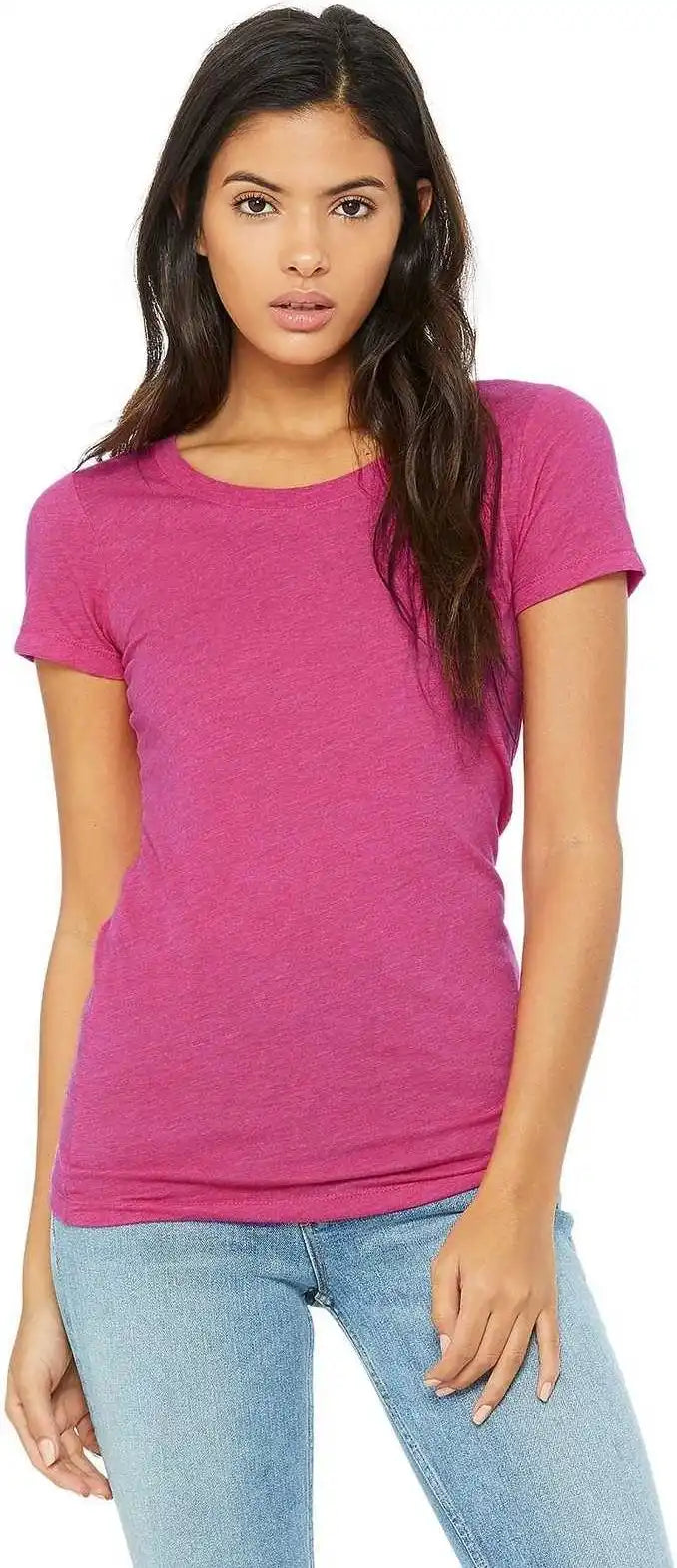 Bella + Canvas 8413 Women’s Triblend Short Sleeve Tee - Berry
