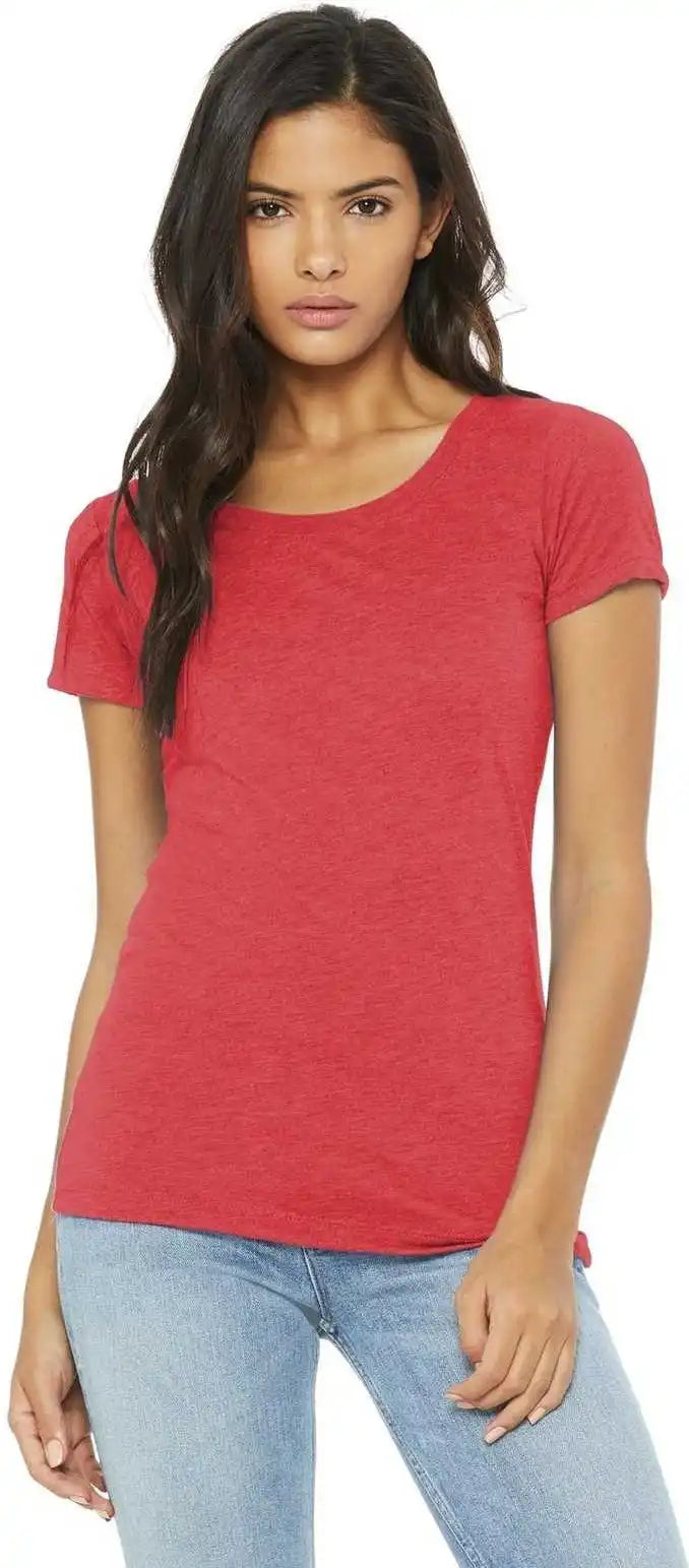Bella + Canvas 8413 Women’s Triblend Short Sleeve Tee - Red