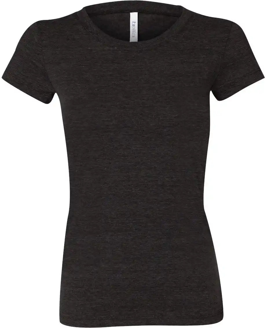 Bella + Canvas 8413 Women’s Triblend Tee - Charcoal Black - s