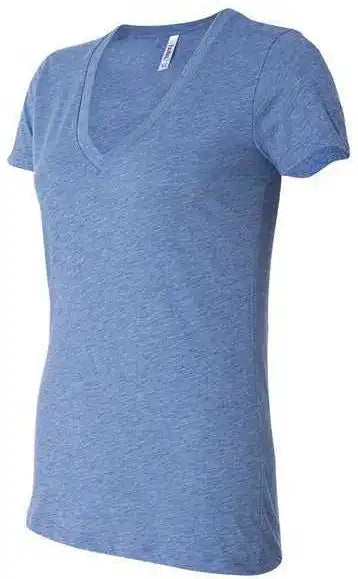 Bella + Canvas 8435 Womens Triblend Deep v Neck Tee Blue