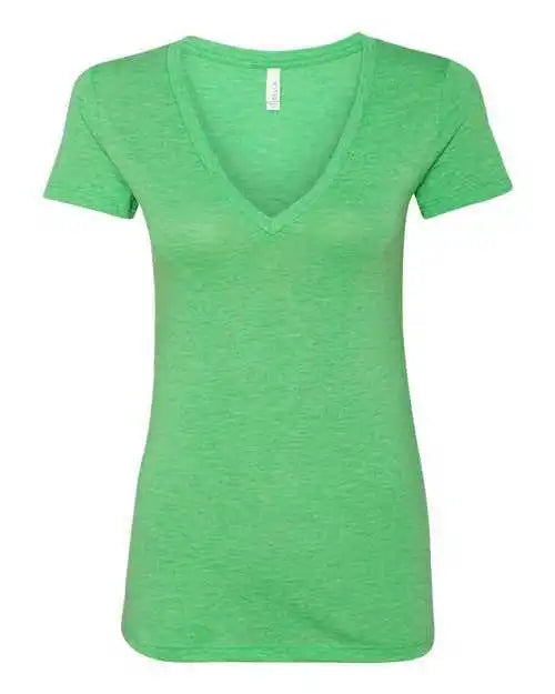 Bella + Canvas 8435 Womens Triblend Deep V-neck Tee - Green