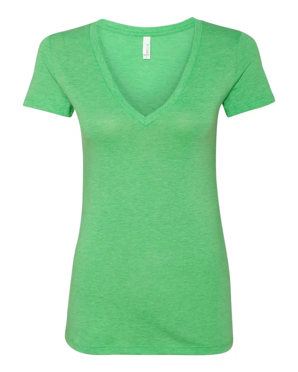 Bella + Canvas 8435 Women’s Triblend Deep V-neck Tee - Green - Xl