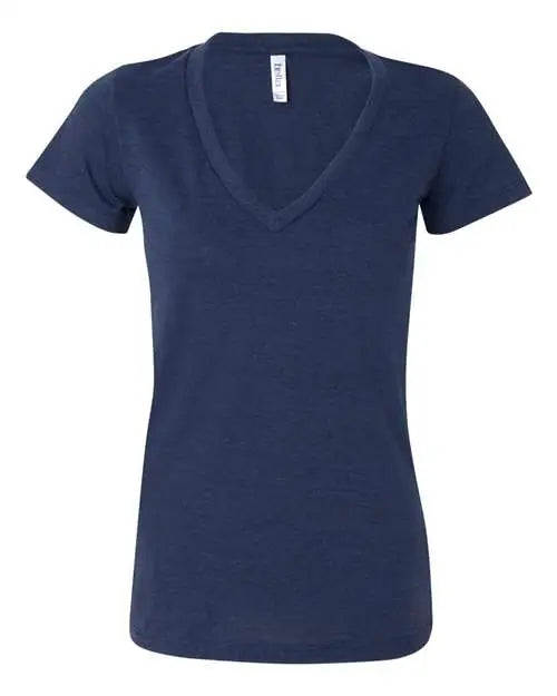 Bella + Canvas 8435 Women’s Triblend Deep V-neck Tee - Navy