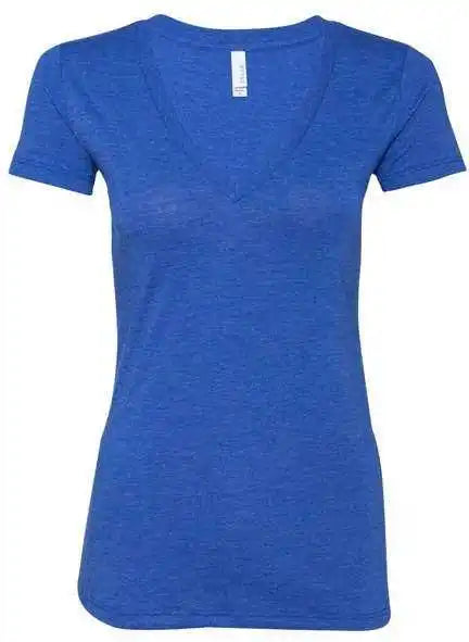 Bella + Canvas 8435 Womens Triblend Deep V-neck Tee - True Royal