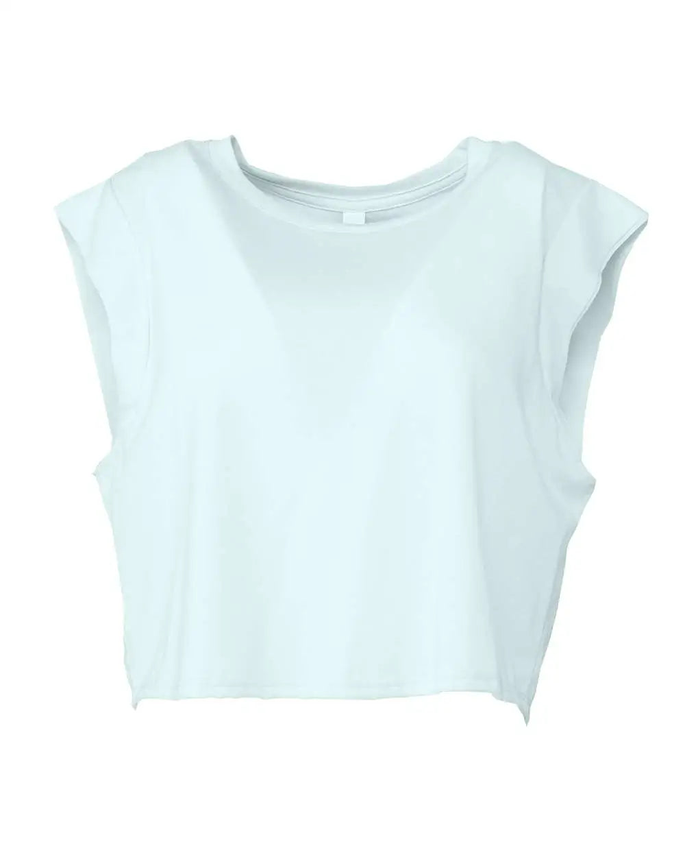 Bella + Canvas 8483 Fwd Fashion Women’s Festival Crop Tank - Ice Blue Triblend - Ladies s
