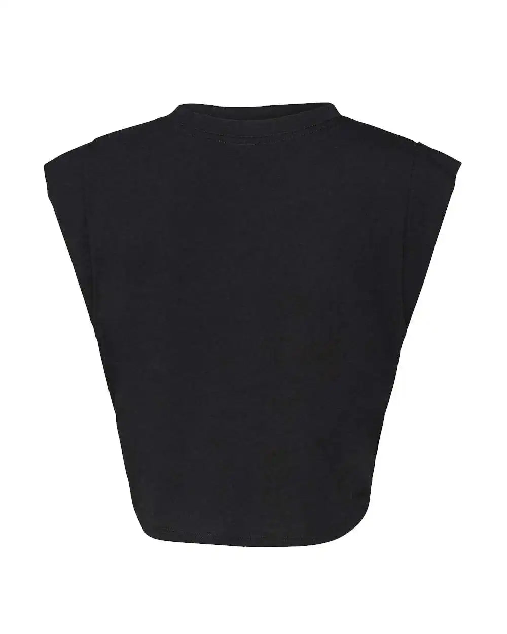 Bella + Canvas 8483 Fwd Fashion Women’s Festival Crop Tank - Solid Black Triblend - s