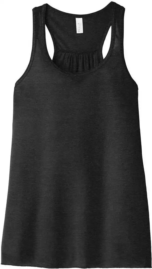 Bella + Canvas 8800 Women’s Flowy Racerback Tank Black Heather
