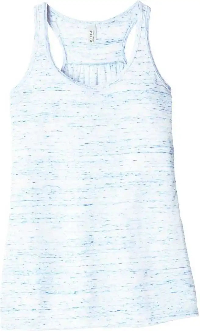 Bella + Canvas 8800 Women’s Flowy Racerback Tank Blue Marble