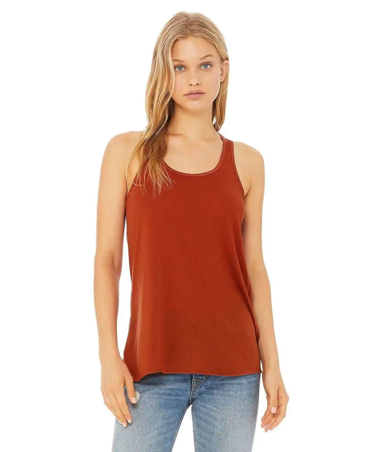 Bella + Canvas 8800 Women’s Flowy Racerback Tank Brick