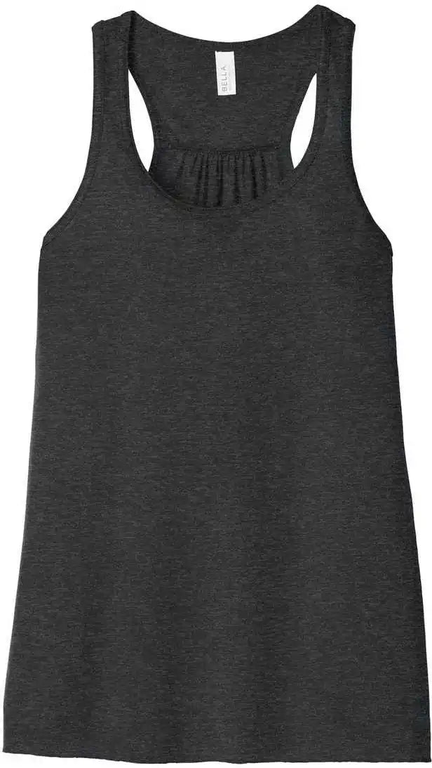 Bella + Canvas 8800 Women’s Flowy Racerback Tank Dark Gray Heather