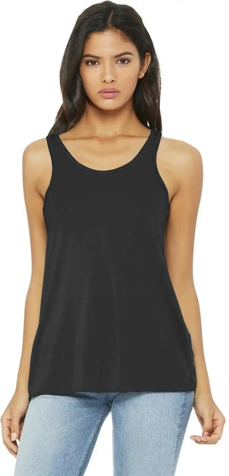Bella + Canvas 8800 Women’s Flowy Racerback Tank - Dark Gray