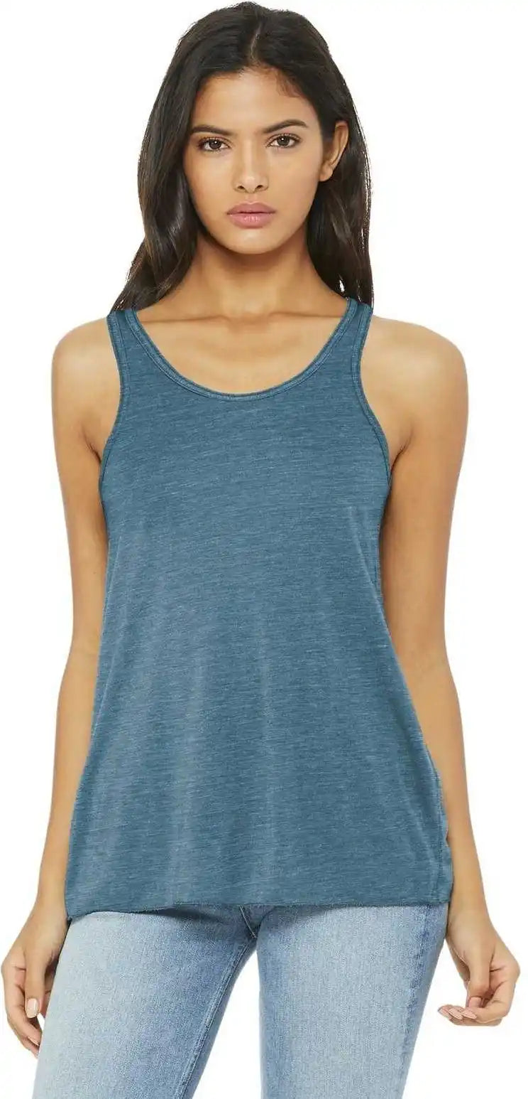 Bella + Canvas 8800 Women’s Flowy Racerback Tank Denim Slub