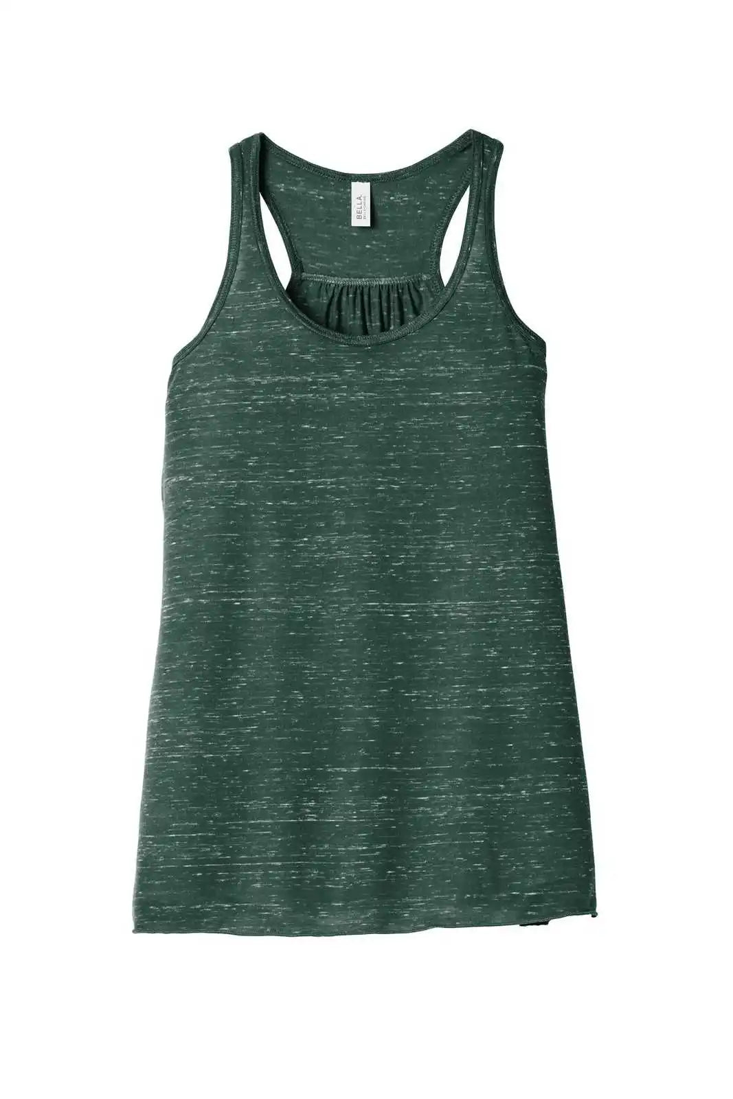 Bella + Canvas 8800 Women’s Flowy Racerback Tank - Forest Marble