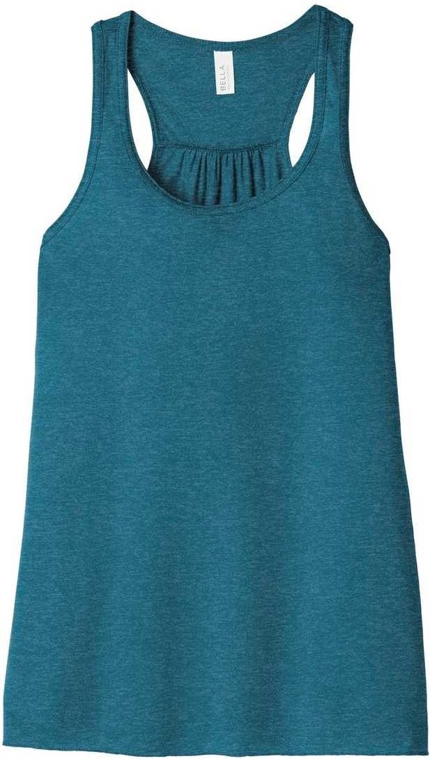 Bella + Canvas 8800 Women’s Flowy Racerback Tank - Heather Deep Teal