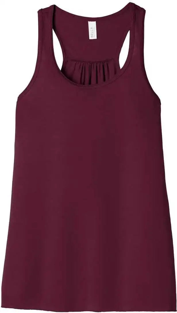 Bella + Canvas 8800 Women’s Flowy Racerback Tank Maroon