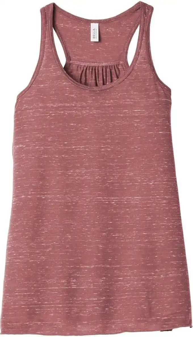 Bella + Canvas 8800 Women’s Flowy Racerback Tank Mauve Marble